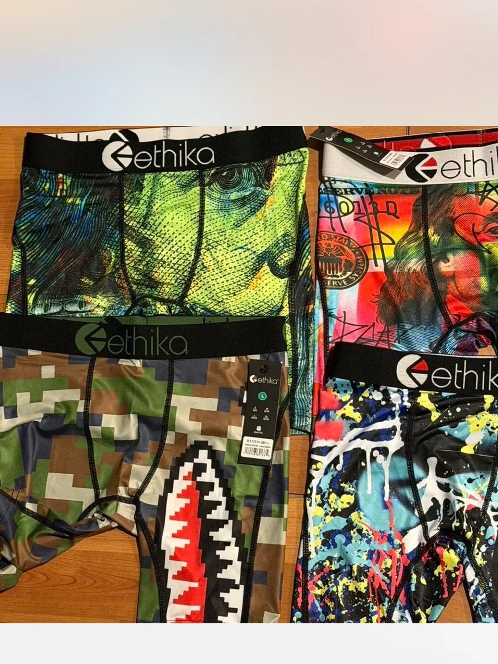 ethika Kids Mixed Color Graphic Boxer Shorts and Tees Pack large and small boys